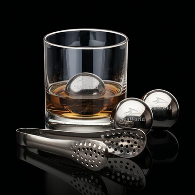 Swiss Force® Set of 2 Whiskey Balls & Tongs