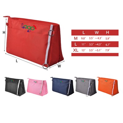 Expandable Nylon Handbag Purse Organizer Insert Liner Shaper Bag in Bag