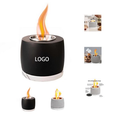 Concrete Tabletop Mini Portable Smokefree Fire Pit Bowl