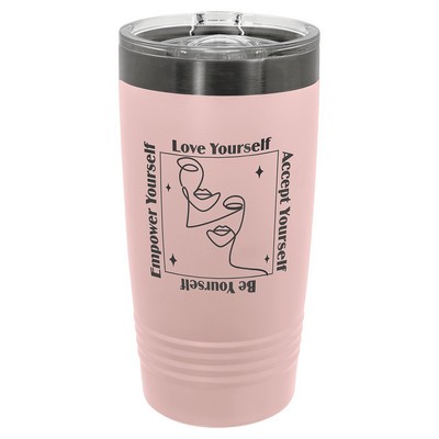 PC 20 oz. Blush/Ghost Black ION-Plated Ringneck Tumbler