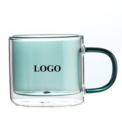 8.5 Oz Glass Double-Walled Insulation Tea Mug