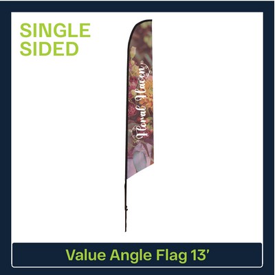 Value 13' Angle Flag - Single Sided Graphic Only