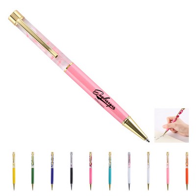 Floating Liquid Flower Ballpoint Pen