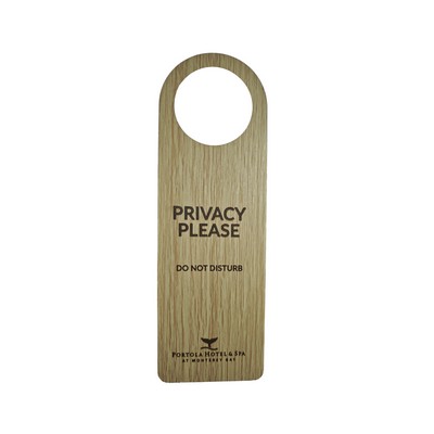 Wooden Double-Sided 'Do Not Disturb' Door Hanger - Custom Messages