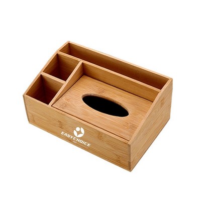 Bamboo and Wood Tissue Box