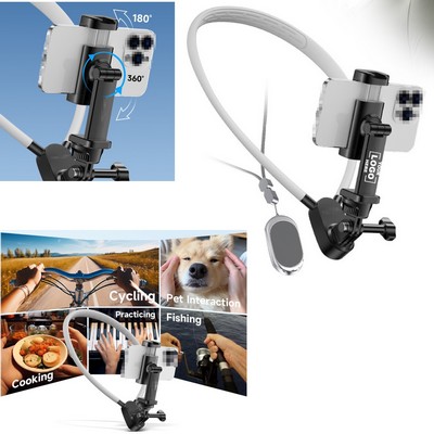 Magnetic Phone Holder for Neck with Camera Mount