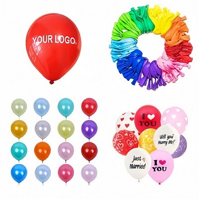 10" Custom Decorative Latex Balloons MOQ100PCS