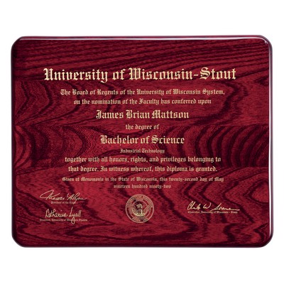 Rosewood Commemorative Plaque III (10 1/2"x13"x3/4")