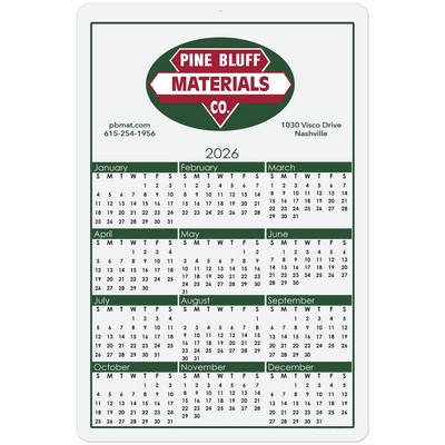 Year At A Glance Calendar Cards (12" x 18")