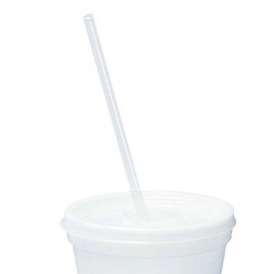 8" Clear Wrapped Plastic Straw