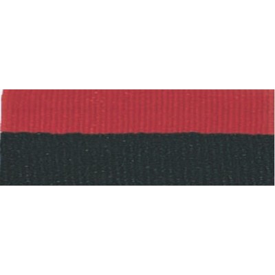 7/8" Black/Red Neck Ribbon with Snap Clip