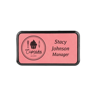 Leatherette Framed Badge 3" x 1 1/2"