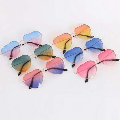 Heart Shape Vintage Retro Metal Frame Sunglasses