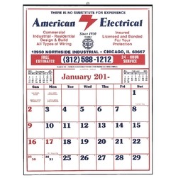 Commercial 12 Sheet Easy-To-Read Calendar-19"x26" (After 5/1)