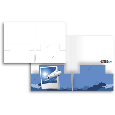 Sculptured Pockets® Presentation Folder w/Rectangular Tabs