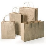 Metallic Colored Kraft Base Paper Bag w/Twisted Paper Handles (6 1/4"x3 1/2"x13")
