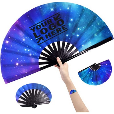 Large Folding Fans Rave Festival Accessory for Women Men