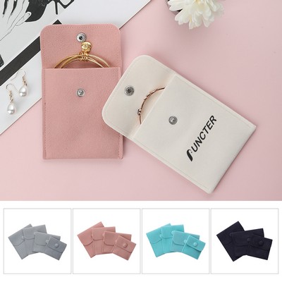 3.74W x 2.95H Inch Velvet Jewelry Pouches with Snap Button, Gift Bag for Candy Gift and Jewelry