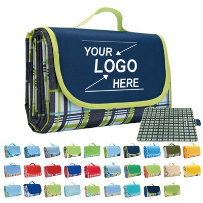 Durable Foldable Oxford Outdoor Picnic Blanket Waterproof 600D Polyester Mat for Camping Beach