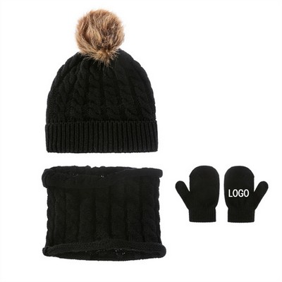 Kids Hat Scarf Glove Set
