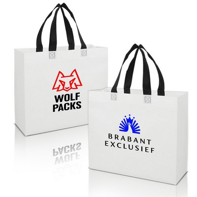 Laminated Non-Woven Tote Bag (12.5" X 11" X 4") Screen Printed