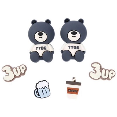 Shoe charms-Grey Bear