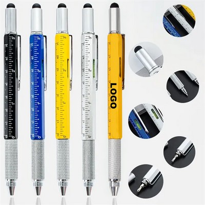 6-in-1 Custom Multifunctional Multitool Ballpoint Pen