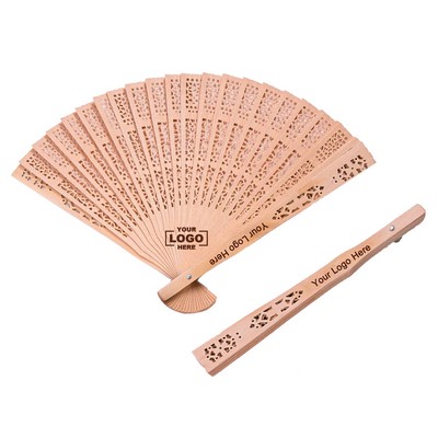 Personalized Wooden Wedding Hand Fan Favor