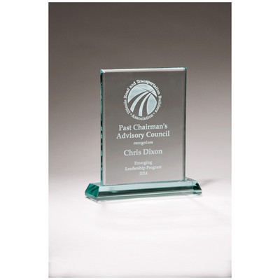 5" x 6" Premium Series Jade Glass Award