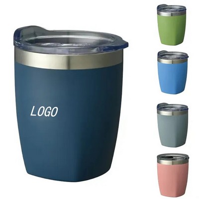 9oz Square Insulated Stainless Steel Tumblers W/ Lid