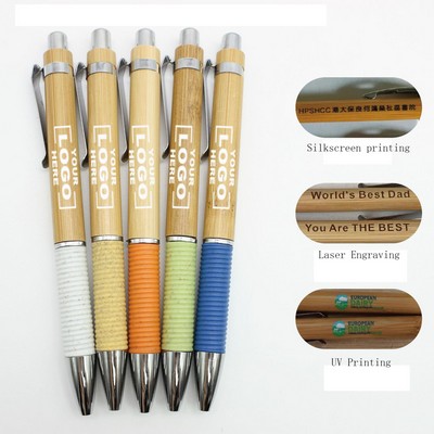 Bamboo Wheat Straw Material Promotional Ball Point Pen