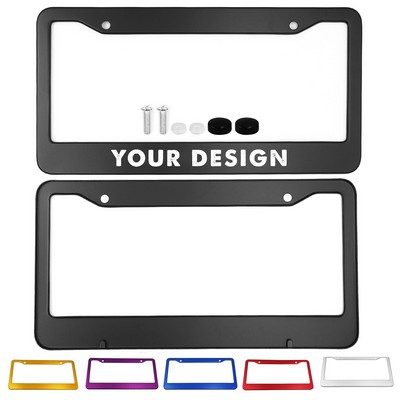 Aluminum license plate frame