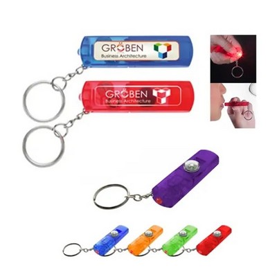 Keychain Safety Whistle with Light and Compass