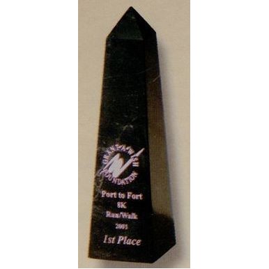 12" Black Marble Obelisk Award