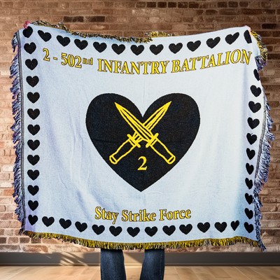Custom 2.5-Layer CottonWeave™ Throw Blanket, USA-made. Size M.