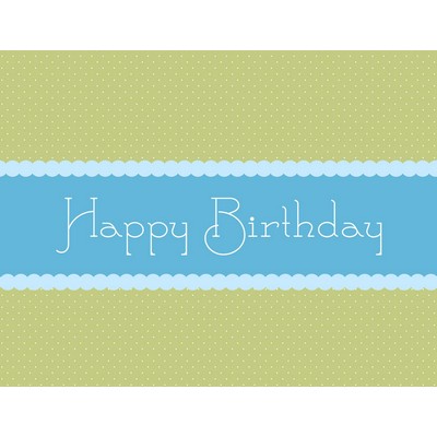Blue Ribbon Wishes Happy Birthday Card