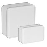 White Color Metallic Tin (5"x3 5/8"x1 5/8")