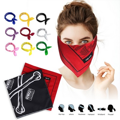 22" X 22" Polyester Sublimated Square Bandanna