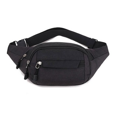 Stylish 3 Zipper Fanny Pack - Hands Free Convenience