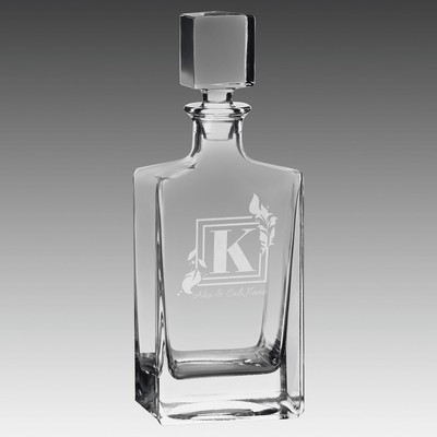 810ml Rectangle Glass Decanter with Printed Gift Box