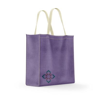 RPET 80 GSM PP Non-Woven Tote Bag w/ Custom Print - 8"W x 10"H x 3.5"D