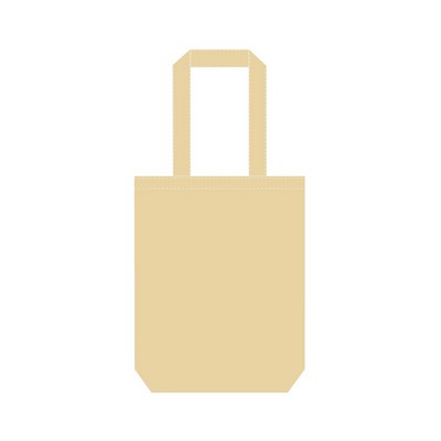 Small Tote bag 9,5"X12"X4" Bottom -100% Natural Cotton Canvas -Self fabric Handles