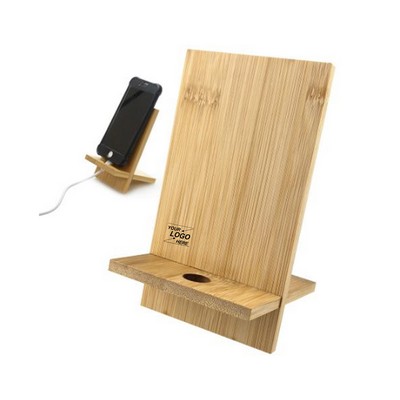Adjustable Bamboo Phone Stand