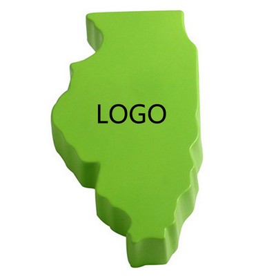 2 3/5" Custom PU Foam Illinois State Stress Reliever