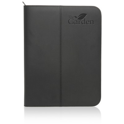 Zippered Black Leather Portfolios