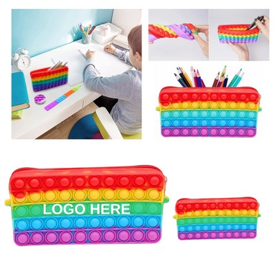 Bubble Pop Pencil Container in Rainbow Colors