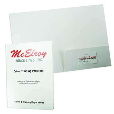 Printed Two PMS Colors Folder with Square Corners and Two Pockets with Radius Corners