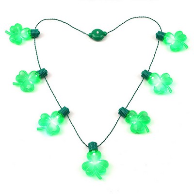 Led Light-Emitting Trefoil Decoration Necklace