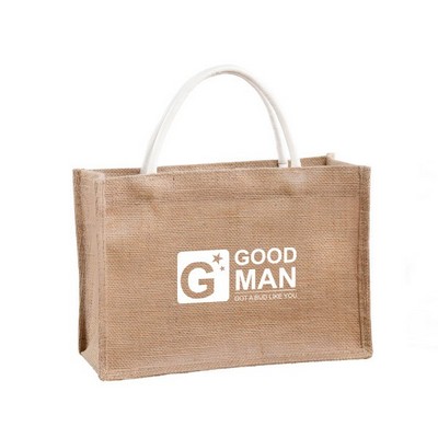 Three-Dimensional Linen Tote Bag(12.6"Wx8.7 "Hx5.5 "T)