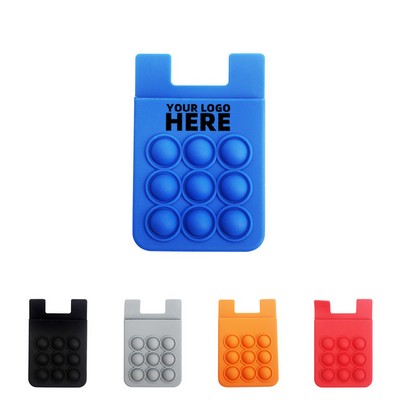 Silicone Decompression Fun Fidget Push Bubble Pop Phone Wallet